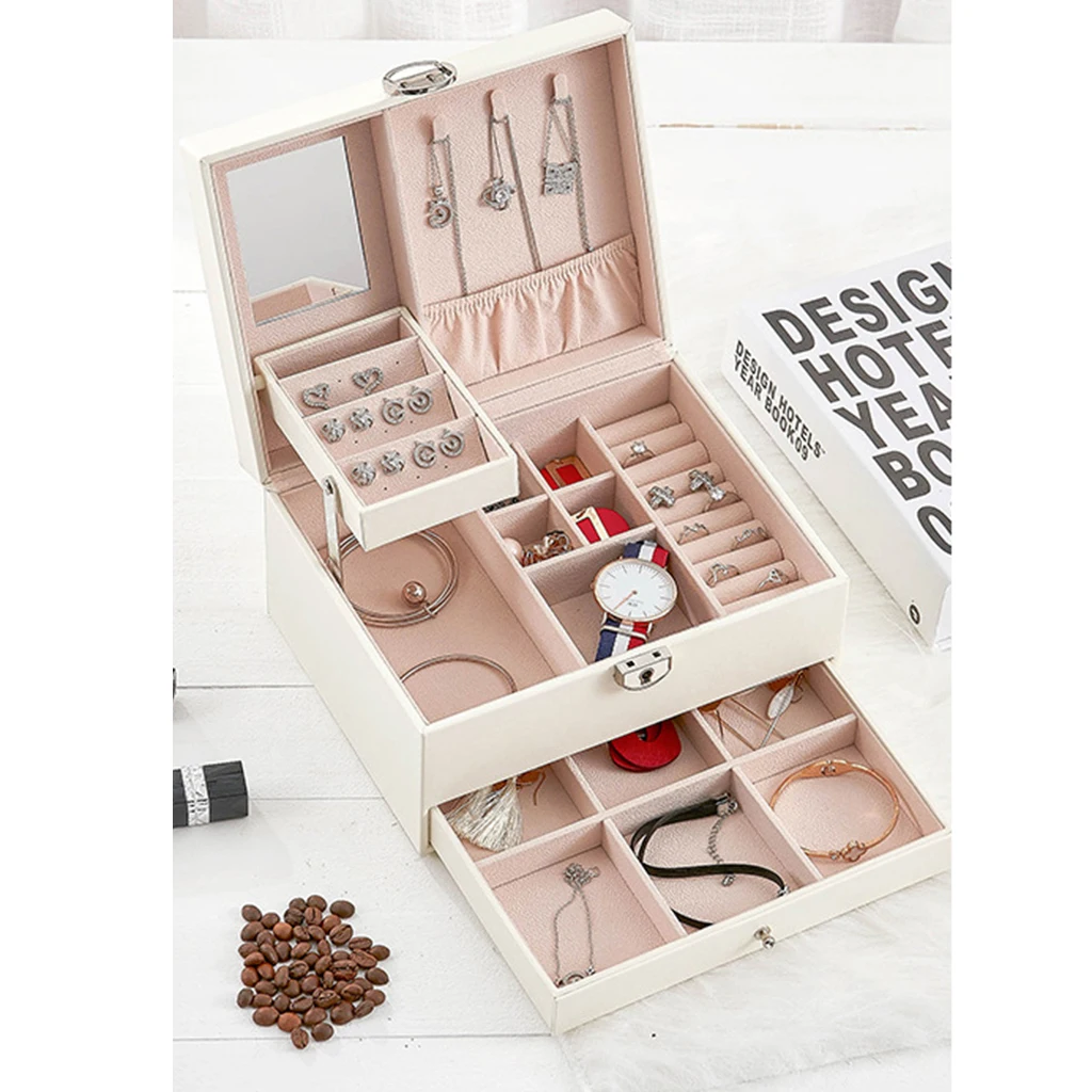 Ring Box Personalized Moden Engagement Wedding Leather Jewelry Storage Box