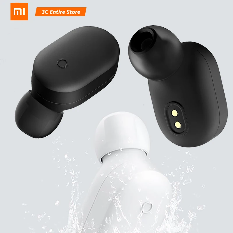 Оригинальные наушники Xiaomi Bluetooth 4,1, мини Спортивные Беспроводные наушники, водонепроницаемая гарнитура с микрофоном, наушники в ухо, поршневые наушники