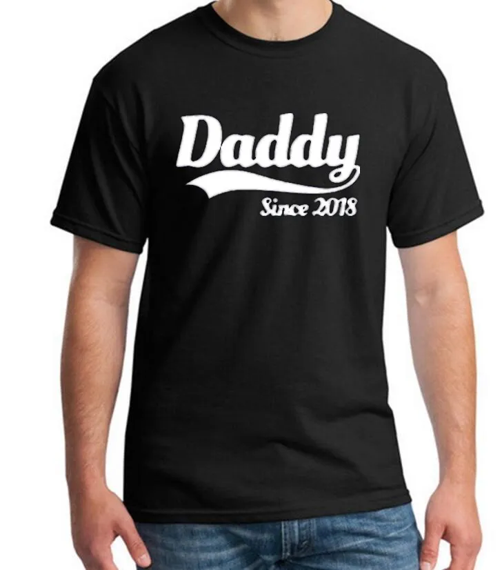 Новый летний Стиль Daddy Since 2018 забавная Футболка мужская повседневная футболка с