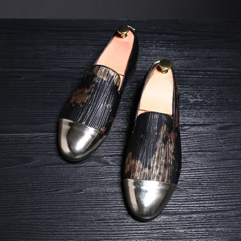 

2020 New Spring Fashion Pointed Toe Dress Shoes Men Loafers Men Casual Shoes Luxury Italian Style Oxford Shoes Big Size 2.5a