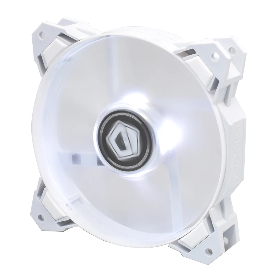 

ID-COOLING SF-12025-W, White LED 120mm 4Pin PWM Fan With De-vibration Rubber,1500RPM,Low Noise&Big Airflow PC Case Cooler-Fan