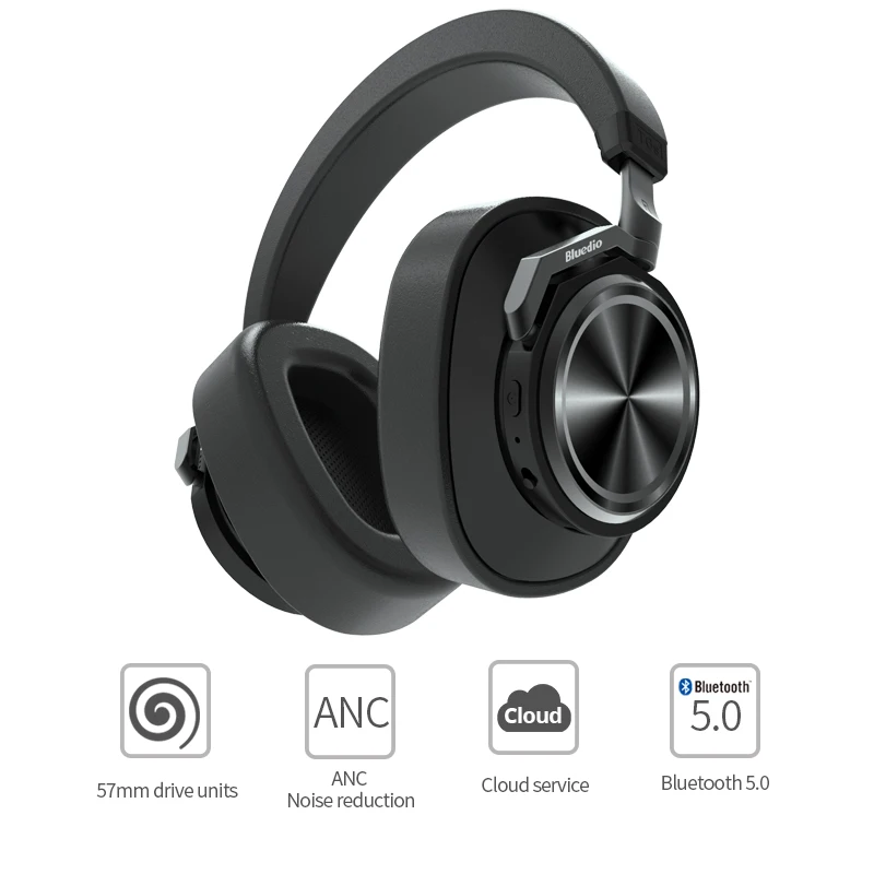 Bluedio T6S Bluetooth наушники с активным шумоподавлением Беспроводная гарнитура для
