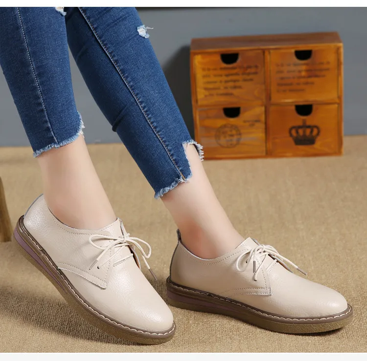 HX 058 (11) Lace-Up Women Shoes Flats