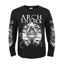 5 дизайнов, шведская группа, Arch Enemy, 3D, Череп, рыцарь, рок, бренд, для мужчин и женщин, полная рубашка с длинными рукавами, тяжелый металл, панк, иллюстрация, футболка