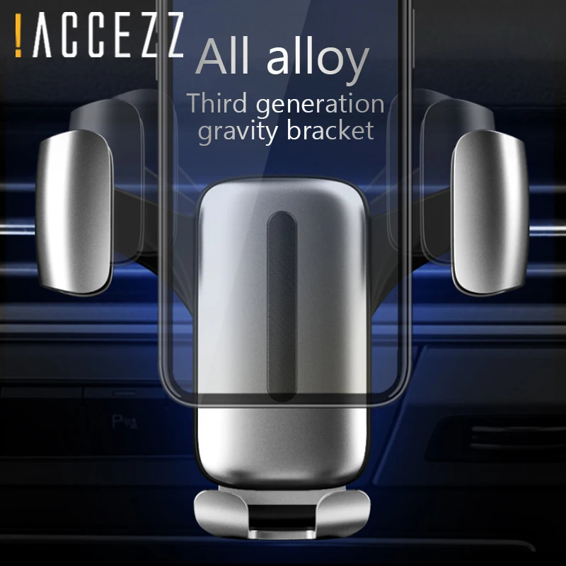 ! ACCEZZ сплав гравитационный Автомобильный держатель для телефона iPhone X 8 XS Plus huawei P9
