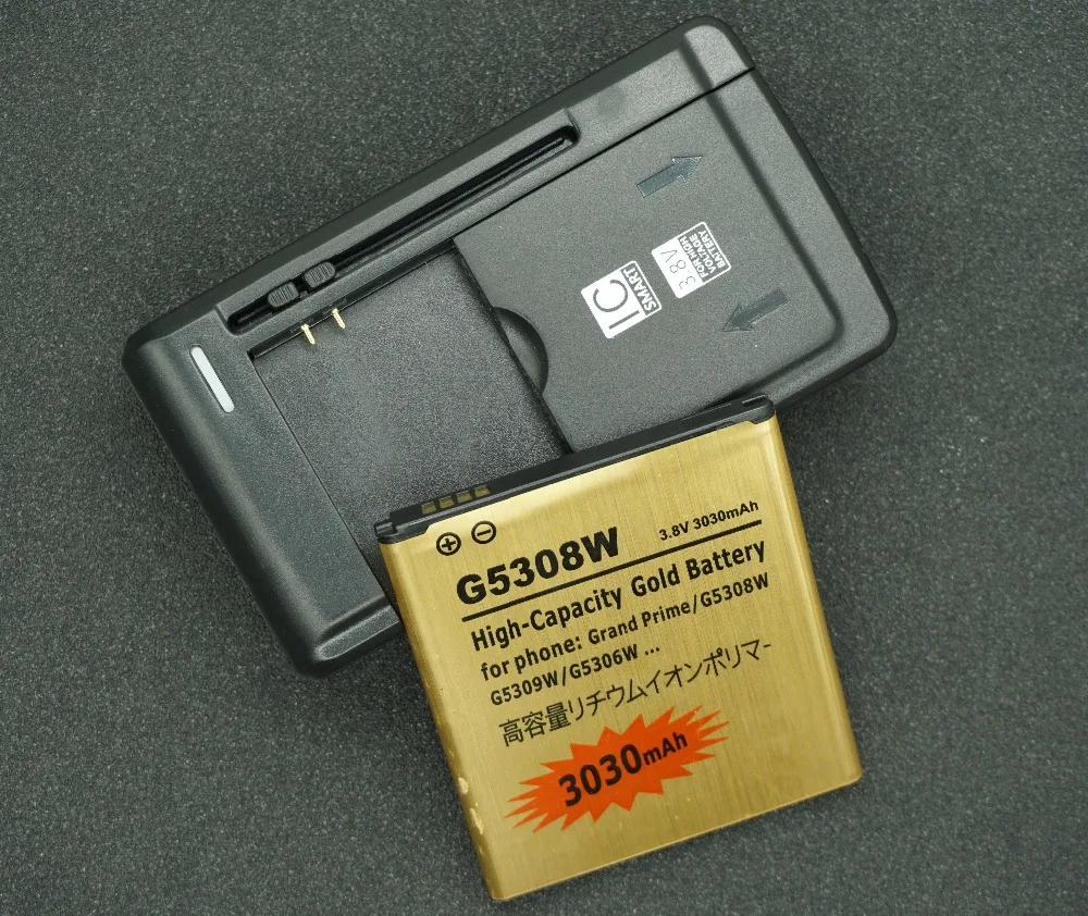 LehonS 3030mAh EB BG530BBC Золото Замена батареи + универсальное зарядное устройство для Samsung