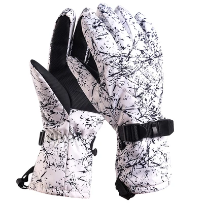 Зимние лыжные перчатки водонепроницаемые-30C градусов зимние теплые перчатки для сноуборда мужские женские перчатки для мотокросса ветрозащитные велосипедные Мотоциклетные Перчатки - Цвет: Style 1