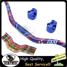 Синий CNC алюминий 1 1/8 ''28 мм жир Руль Бар конусные стойки для Dirt Motor Trail велосипед Мотоцикл Мотокросс ATV Wheeler