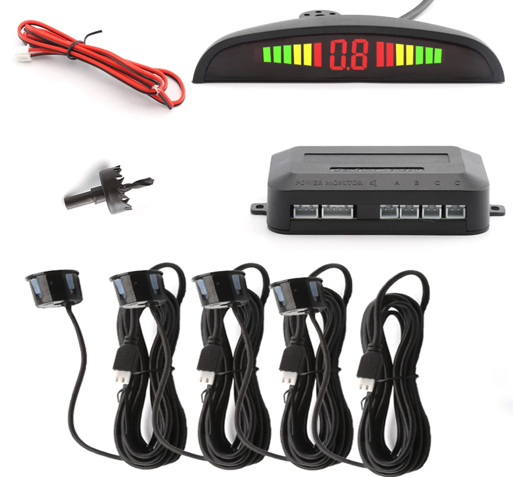 

Hot Sale LED Display Car Parking Sensor Kit Backup Radar Monitor Parking System Reverse Assistance Parking Sensors