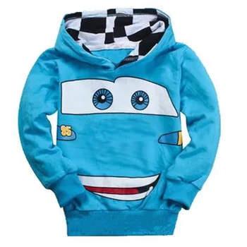 Children's Spring Long Sleeve Sweater  3 Car Cartoon Printing For Girls Boys 6 7 8 years Kids hoodies Clothing kids sweatshirt 1