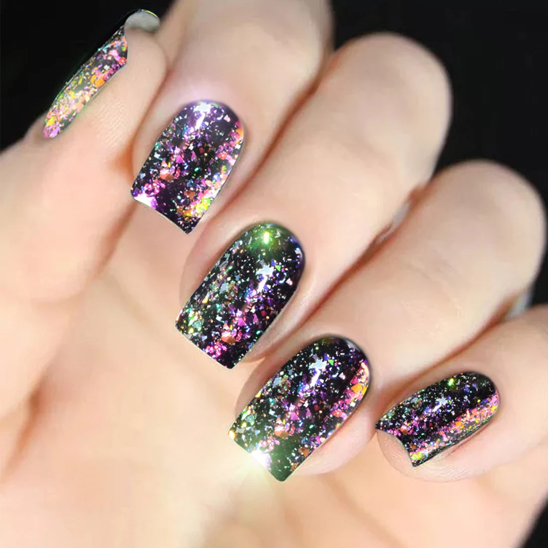 Nail Glitter Aurora Nail Art Flakes Dust Dazzling Starry Decorations Nail Pigment 0.2g