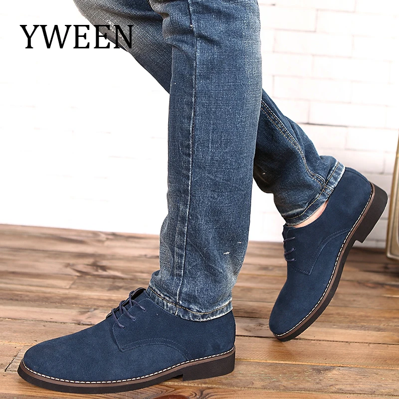 YWEEN New Men's Casual Shoes Faux Suede Leather Men Oxfords Spring Autumn Fashion Shoes Men Size eur38-48