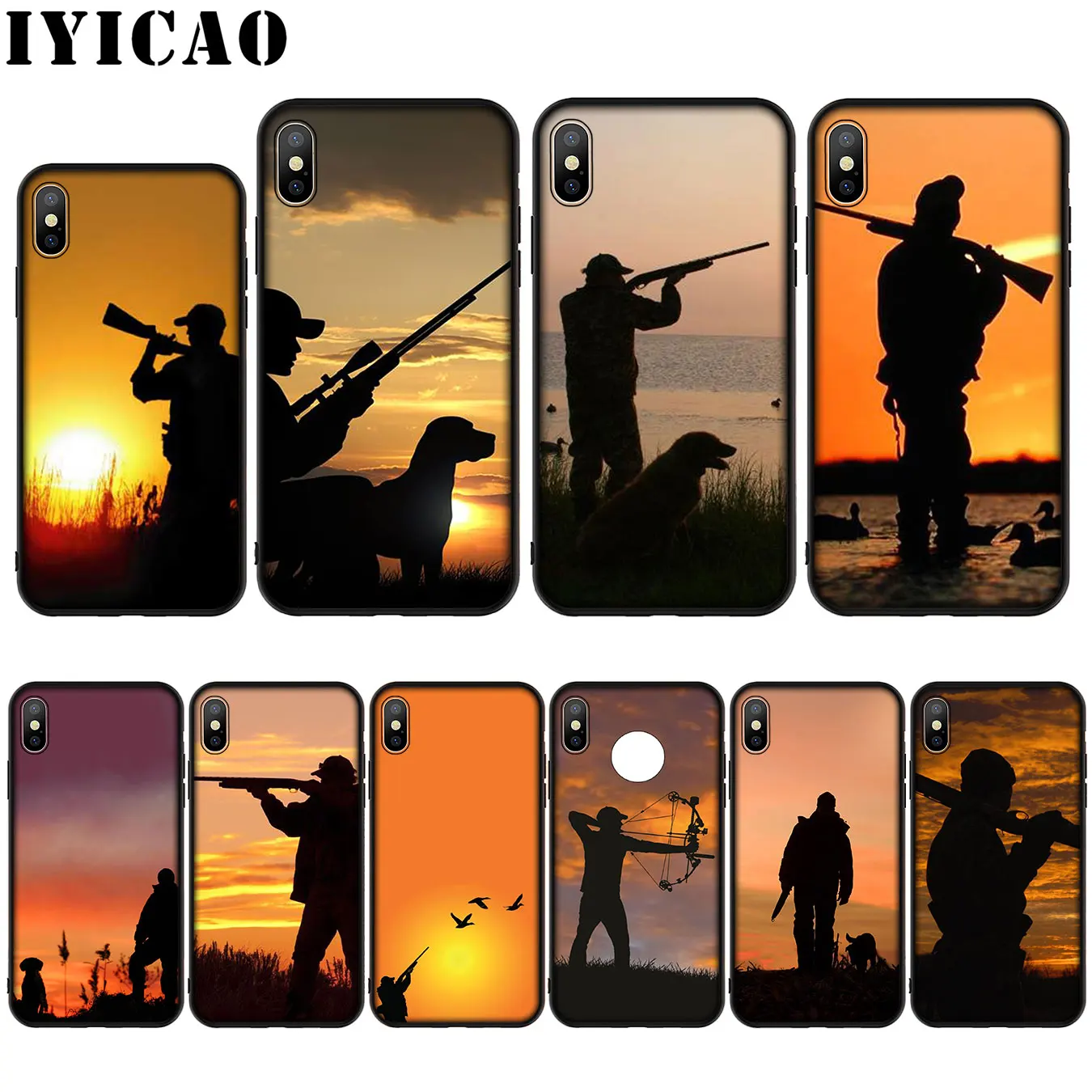 

Hunter Dog hunting Colorful Silicone Soft Case for iPhone 11 Pro Max XR X XS Max 8 7 6 6S Plus 5 5S SE Cover
