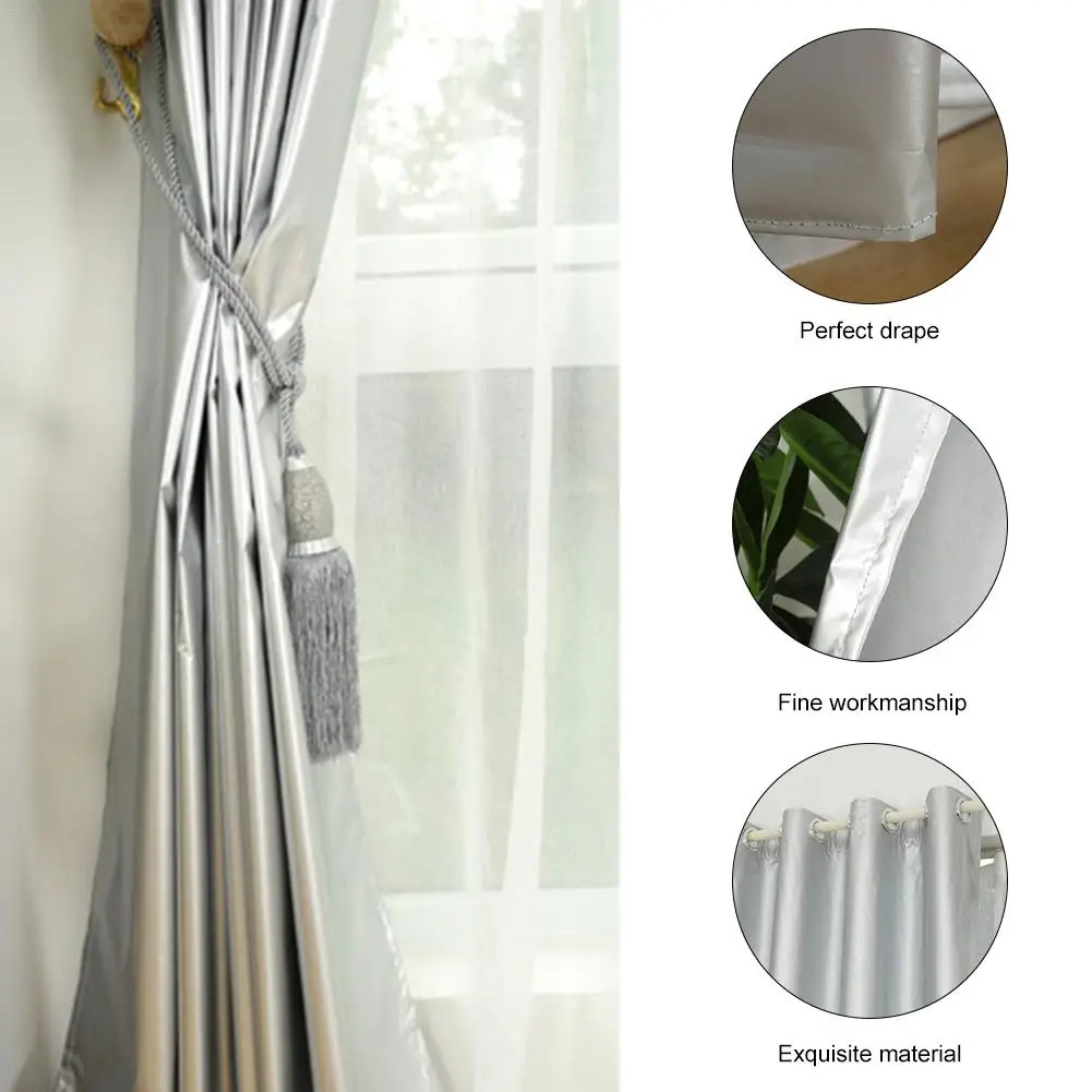 

Blackout Curtain Balcony Bedroom Sunshade Heat Insulation Curtain Modern Blackout Curtains For Window Treatment Blinds Finished