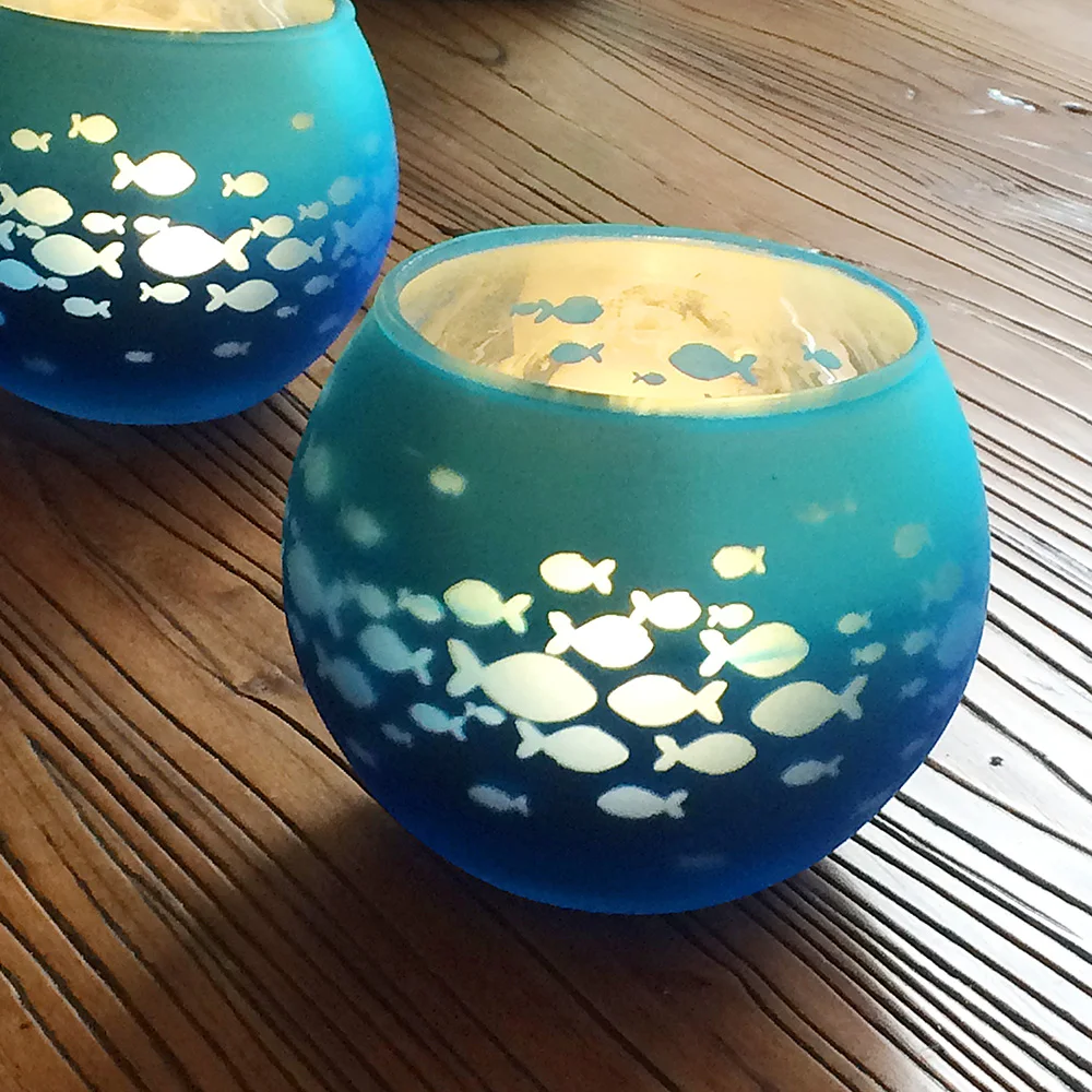 Европейский мозаика резные Стекло подсвечник Tealight для свечи Фонари центральным