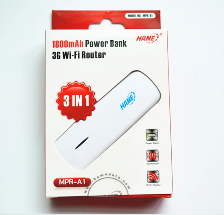 Original Hame 3 in 1 MPR-A1 3G Wireless Router + Mobile power supply ,MINI Wireless Router,3G WIFI