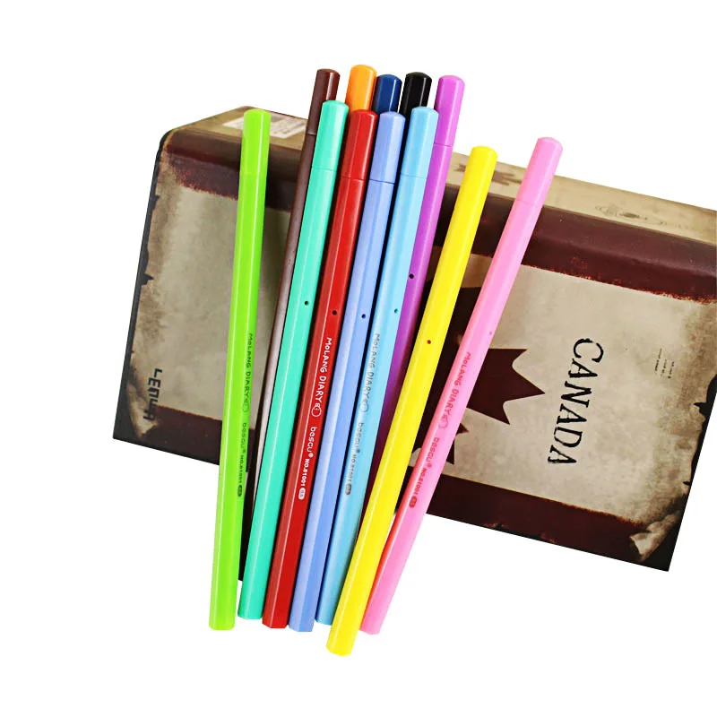 12 цветов гелевые чернила гелевая ручка для письма 0,5 мм шариковые ручки Molang дневник аксессуары для офиса школьные принадлежности F985