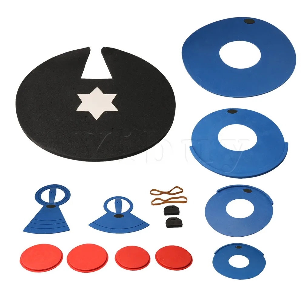 

Yibuy Black Silicone Foam High Flexibility Elasticity Jazz Drum Practice Mutes Silencer Dampeners Pads