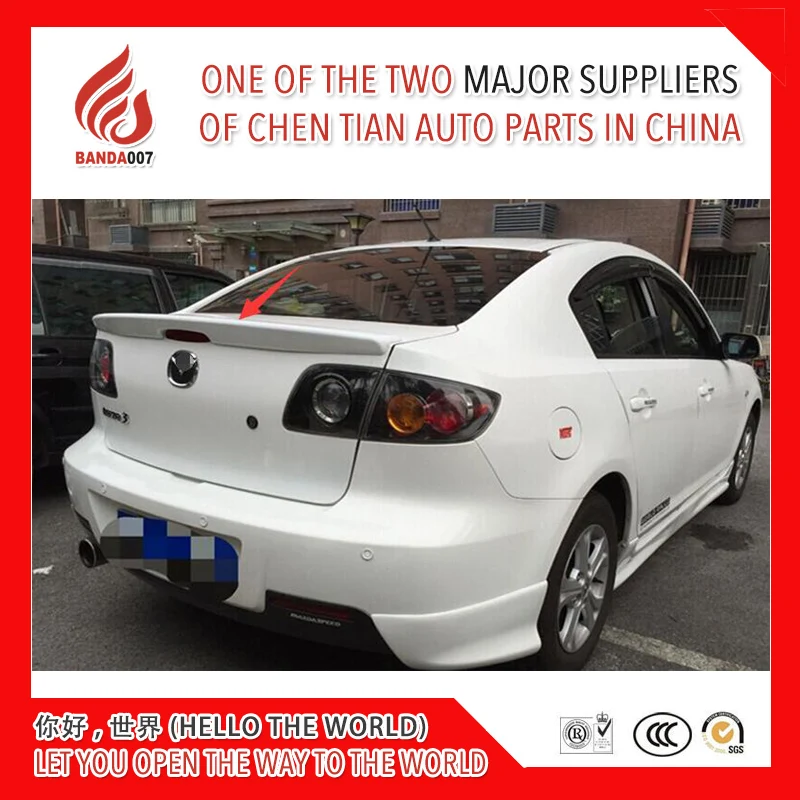 

ABS primer black silver red color car rear lip spoiler for Mazda 3 M3 2006 2007 2008 2009 2010 2011 2012 car spoiler
