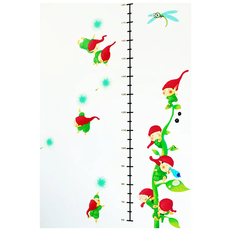 180cm children Height wall stickers Fairy Tale Little Red vinyl decal for kids rooms nursery baby Growth Chart cartoon wallpaper | Дом и сад
