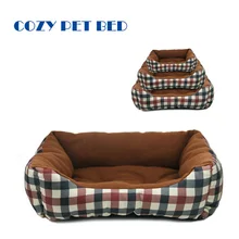 2016 Hot sale 2 Size Dog Beds lattice Print Pets House Cartoon Style Puppy Dogs Beds For Small Larger Pets Cats House