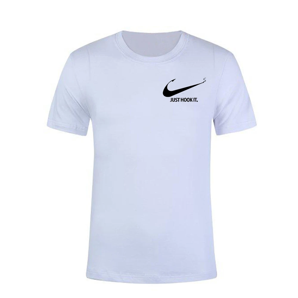 

GLENN BERGER 2019 New JUST HOOK IT Printing NK T-Shirt Women Carp Pole Sea Angler TOP style T Shirts slim Unisex Funny Tee Tops