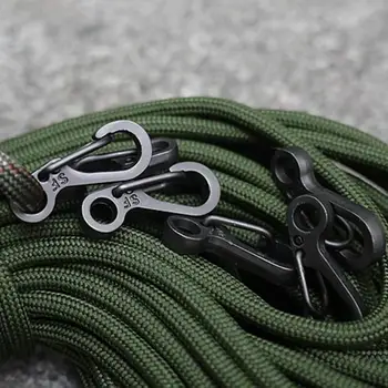 

10pcs Quickdraw Carabiner Paracord Clasp EDC SF Spring Hang Hook Backpack Hike Mountain Climbing Spring Buckle Hook EDC Tool
