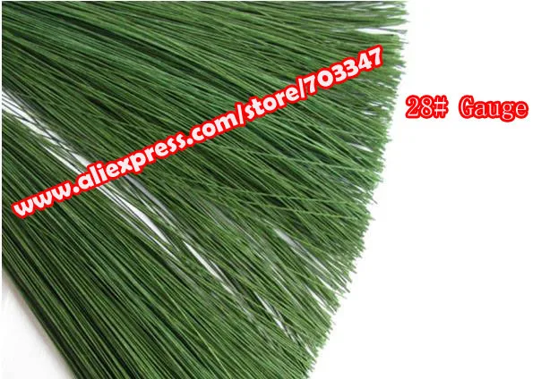 Big Order Big Discount!! 600pcs X 28#  Gauge Floral Stem Wire 23.6" In  Green *Free Shipping*