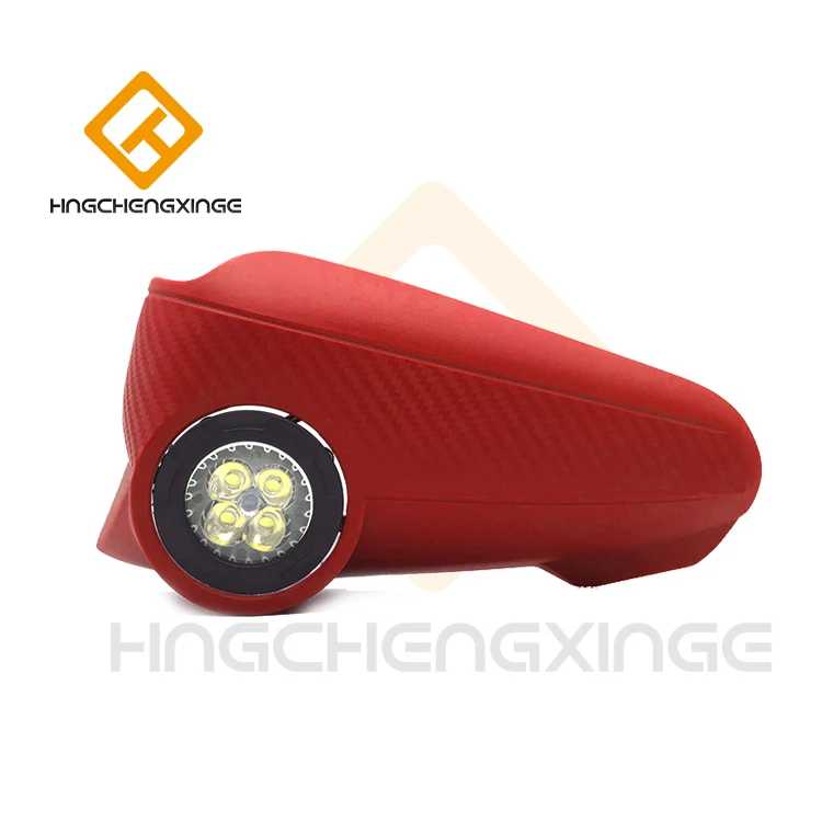 Мотоцикл 22 мм светодиодный руль мотокросса ручка охранники Handguard падающие защитные устройства для рук - Цвет: hs- red