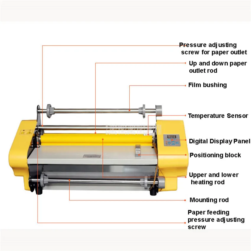 DC-358 350 мм автоматическая машина для ламинирования пленки электронный контроль температуры одиночный/двухсторонний Холодный/Горячий ламинатор