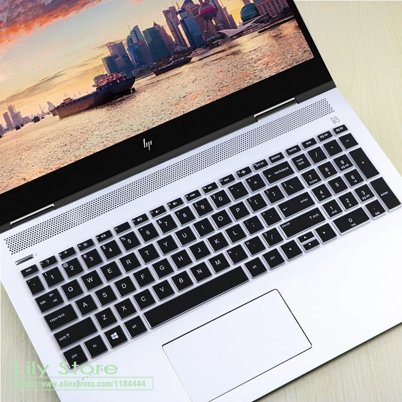 Защитная крышка для клавиатуры ноутбука hp Spectre x360 15,6 15-ch011nr 15-ch004na(с номером зоны) 15 15,6 дюймов - Цвет: black