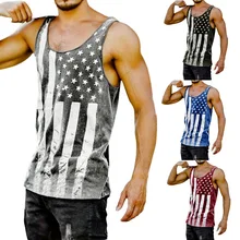 Laamei,, мужской жилет с американским флагом, Модный хлопковый жилет без рукавов, майки для фитнеса, модная винтажная одежда для бодибилдинга