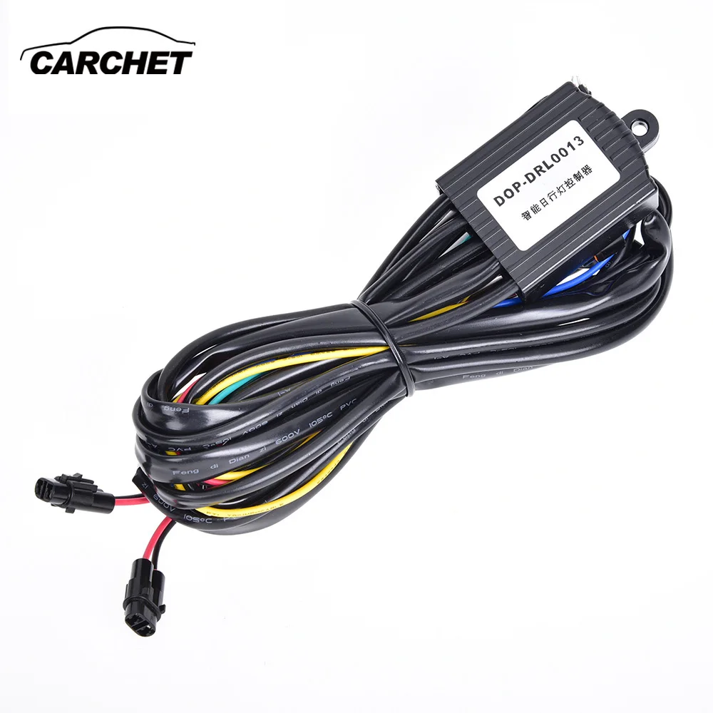 CARCHET DRL Daytime Running Harness LED Light Relay Control On/Off