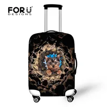 FORUDESIGNS/Аксессуары для путешествий в дороге, милые животные, собака с принтами для багажа, защитный чехол для 18-30 дюймов, чехол для багажника, чехол
