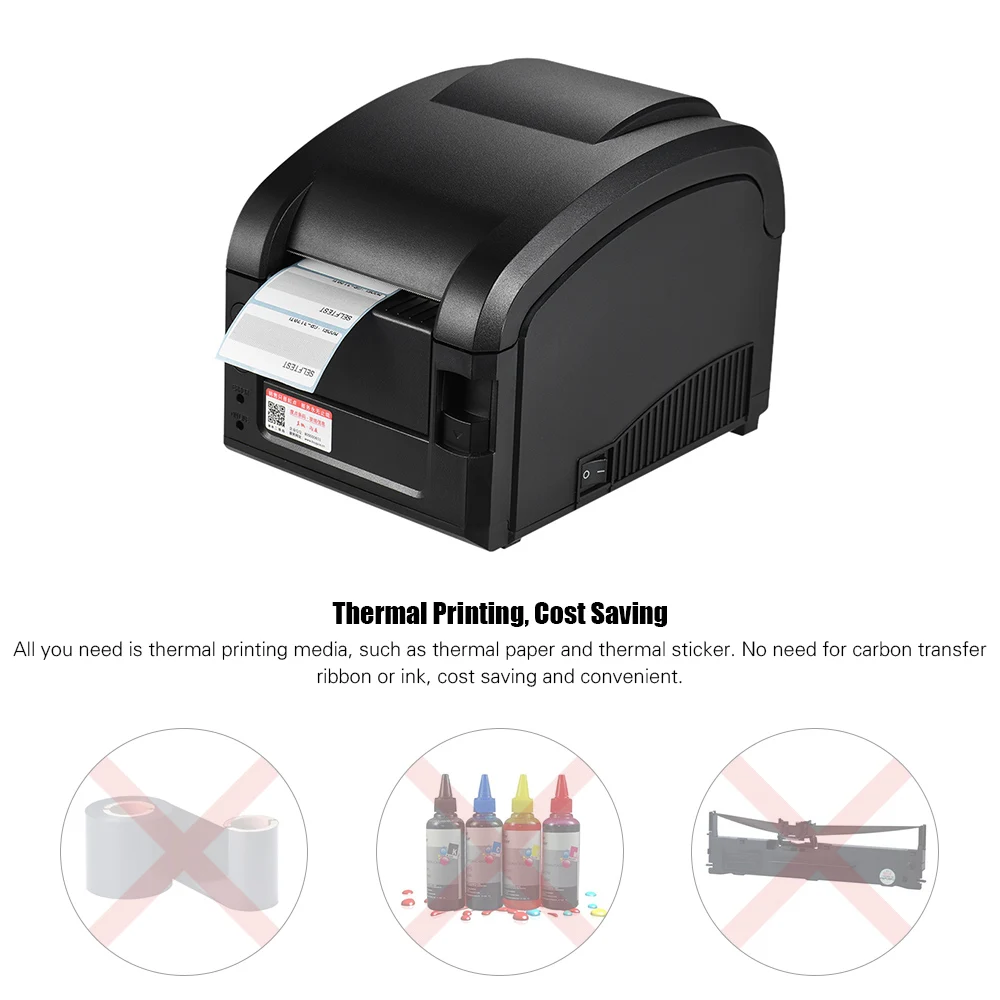 Gprinter طابعة حرارية لاصق ملصق الباركود تسمية طابعة عالية السرعة 23-80 ملليمتر الرسم الطباعة عرض ل usb pos الكمبيوتر