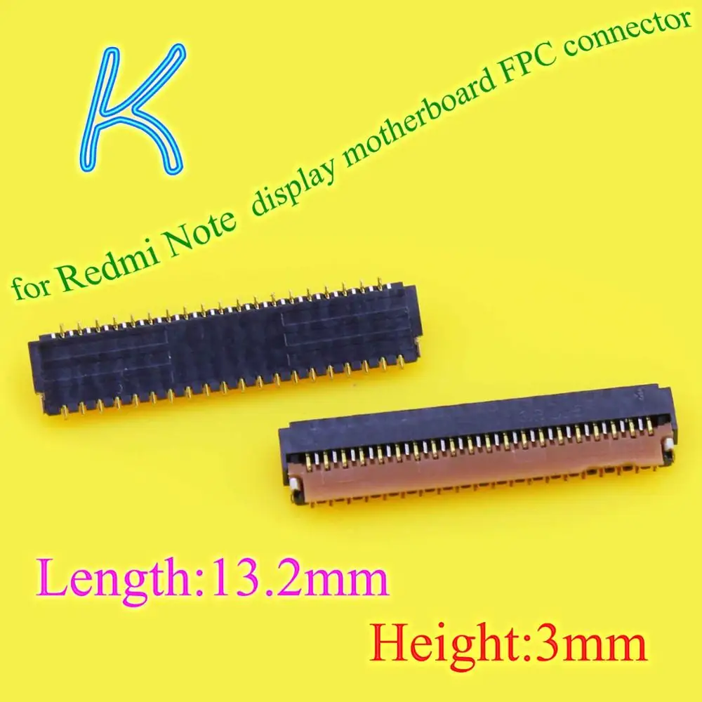 2 шт. абсолютно ЖК FPC разъем/сенсорная материнская плата FPC разъем/дисплей материнская плата FPC для Xiaomi 2/3/4/Note для Redmi Note - Цвет: K