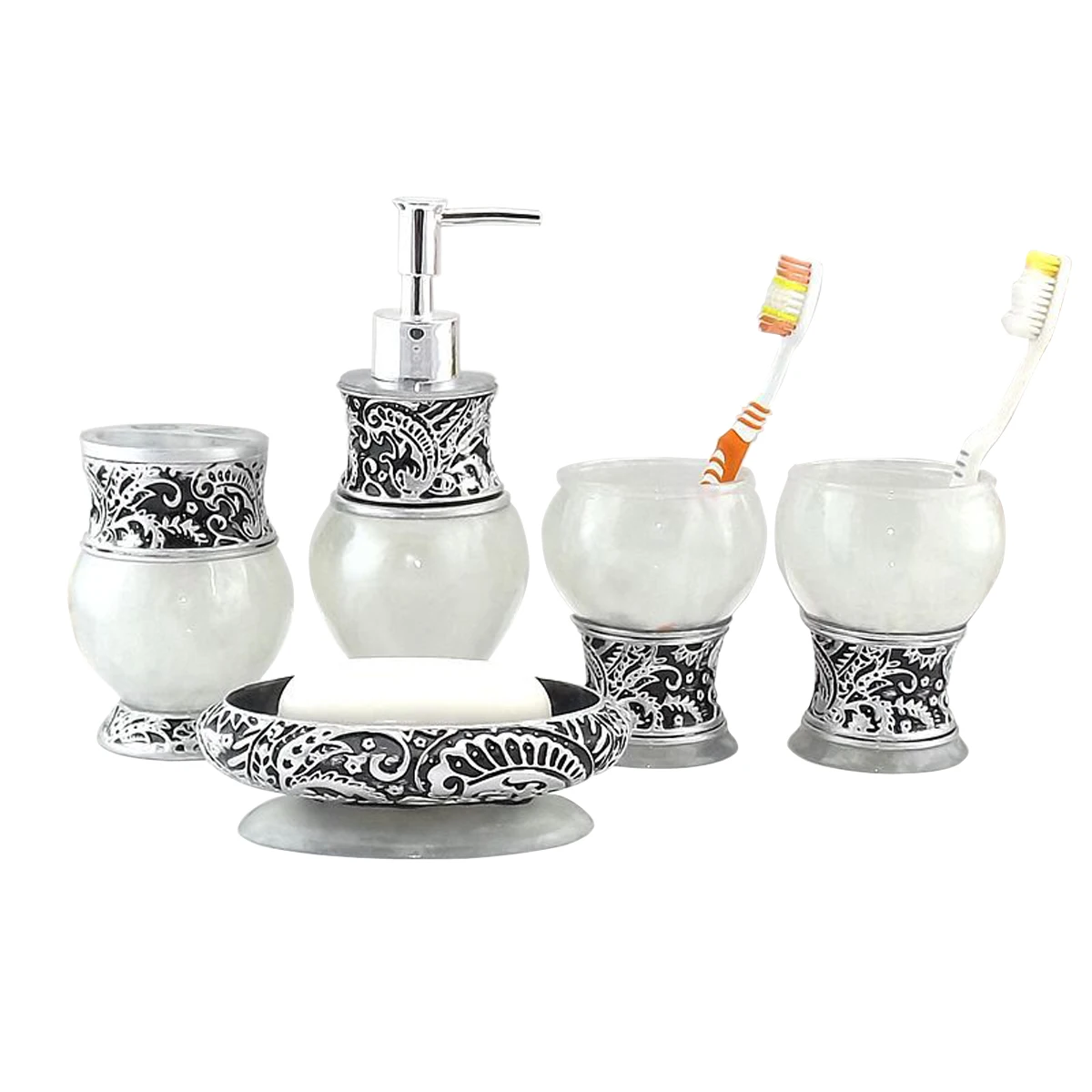 aliexpress : buy new 5pcs amber goldern/silver resin bath sets aliexpress : buy new 5pcs amber goldern/silver resin bath sets