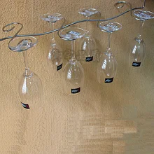 Специальное предложение, подвесной держатель для вина с шестью чашками, восемь стаканов, подставка для вина, бронзовая вешалка, модный настенный держатель для вина