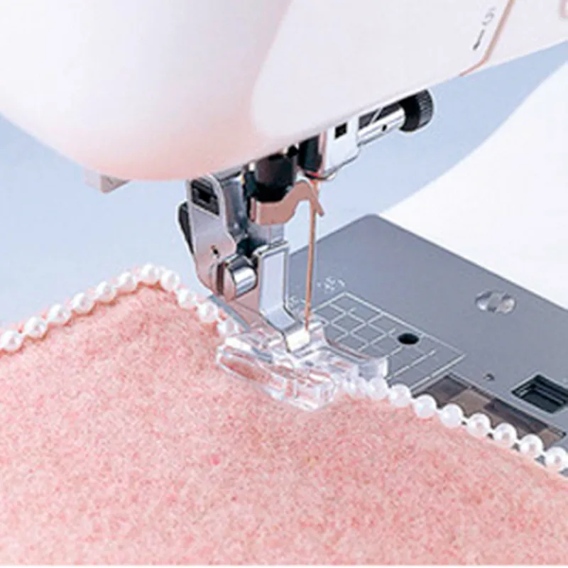 For Domestic Sewing Machines Snap On Presser UK Clear Open Toe Embroidery Foot 