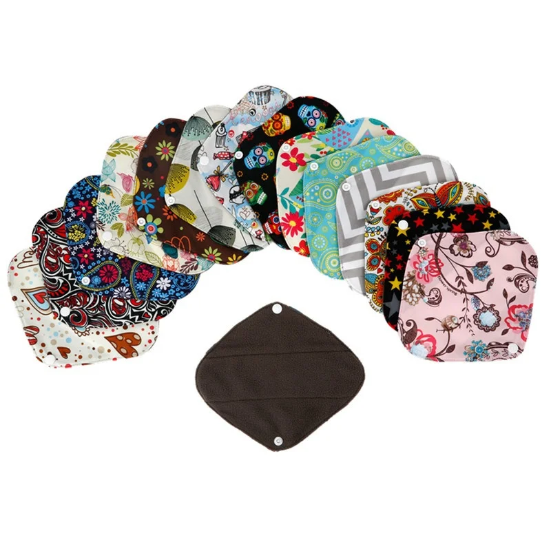 [simfamily] 5+1 Daily Use panty liner sets Reusable Bamboo Charcoal menstrual sanitary pads Stay Dry Super Absorption Healthy