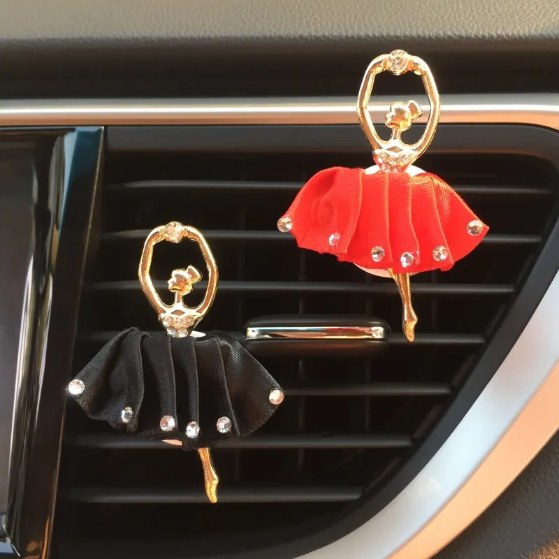 Горный хрусталь балетные девушки освежитель воздуха в автомобиле запах духов Авто Декор интерьера выпускные отверстия клип автомобильный аксессуар для леди