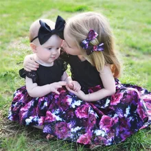 Hot Toddelr Kids Baby Girls Sister Matching Floral Jumpsuit Romper Dress Outfits Set