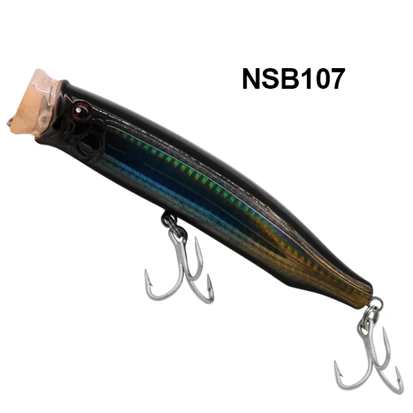 NOEBY 150 мм 54,5 г Поппер приманка 3D глаза hooks крючки плавающая волна скалолазание жесткие рыболовные приманки isca искусственные Para рыбацкие блесна - Цвет: NSB107
