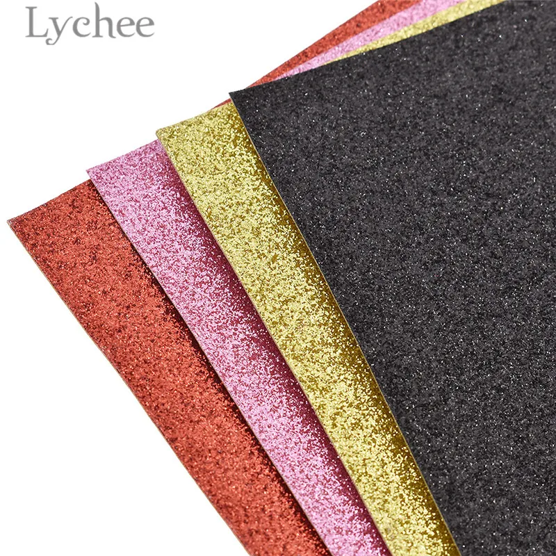 Lychee Life 29x21 см A4 самоклеящиеся блестящие ПУ ткань высокого качества шитье Синтетическая Кожа DIY материал для сумки одежды