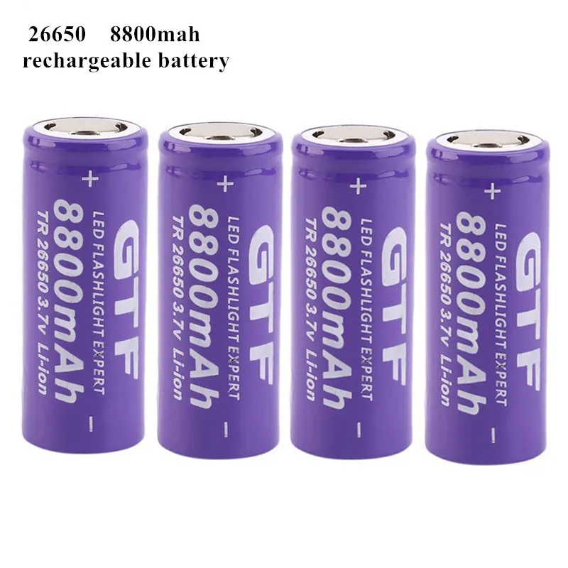 

Cncool 3.7V 26650 Battery 8800mAh Li-ion Rechargeable Battery For LED Flashlight Torch Li-ion Battery accumulator battery GTF