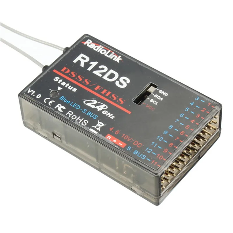 

Radiolink R12DS 2.4G 12CH FHSS DSSS Spread Spectrum Dual Antenna Receiver For RC Parts