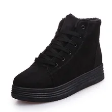 Women Winter Boots Suede Warm Platform Snow Ankle Boots Women Casual Shoes Round Toe Female Botas Mujer