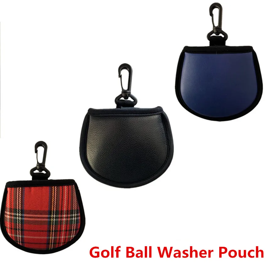 كرة جولف غسالة كيس مزموم خطاف مشبك إلى حزام حقيبة الأشياء الثمينة كرات الجولف الأزرق الأسود ألوان صالح الرجال النساء الاطفال حار بيع الاصبع ...