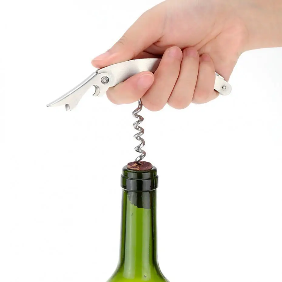 Red Corkscrew Zerlite Double Hinged Waiters Corkscrew With Foil Cutter 