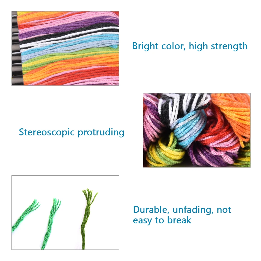 Assorted Colors Art Rayon Hand Embroidery Threads Cross Stitch Floss Threads DIY Hand-knitted Friendship Bracelets Mix Floss (4)